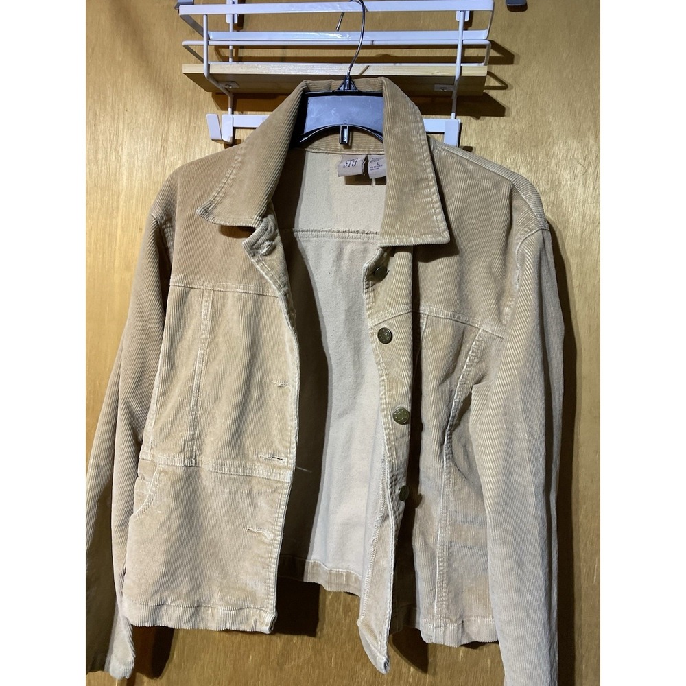 NWT STO Susquehanna Trail Outfitters Womans Jacket Sz L Tan Corduroy